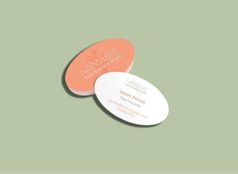 Oval Shaped Business Cards – Flying Colours Digital Printing